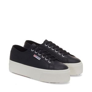 SUPERGA  Black and White 2790 Nappa Sneakers Unisex  USA M 8.5 /  USA W 10